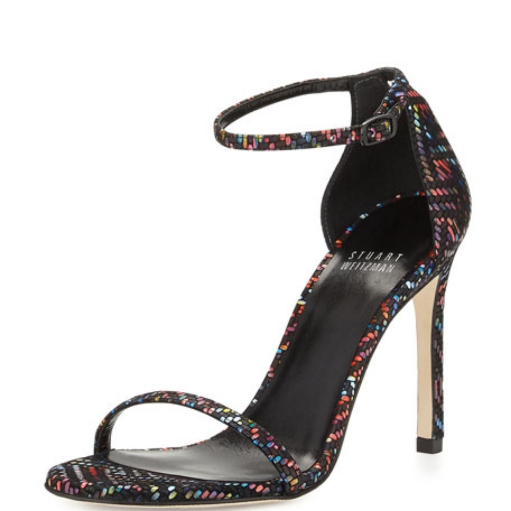 Stuart Weizman Nudist Song Multi Color Sandals Sz… - image 1